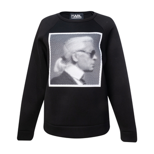 Karl Lagerfeld老佛爷印花图案女士套头卫衣女秋冬推广XY