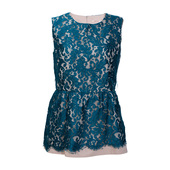 春夏奧萊D PAROSH女士圆领无袖 蕾丝衫