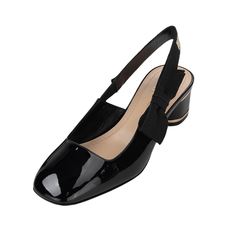 迪奥女士单口一字带低跟单鞋