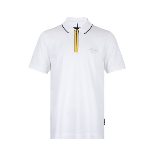 HugoBoss字母logo短袖polo衫男
