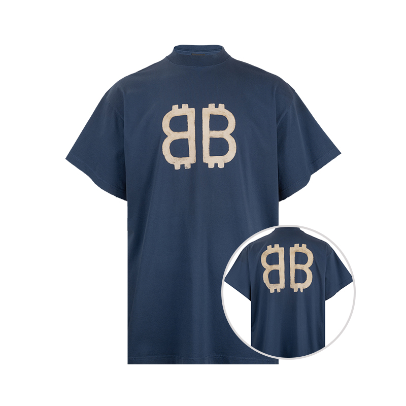 Balenciaga男士印花圆领短袖T恤