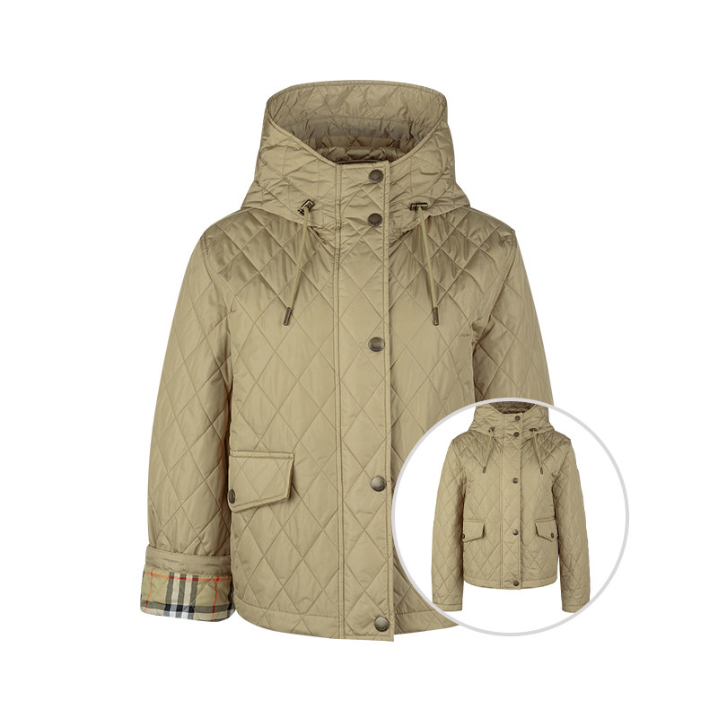 BURBERRY/博柏利女士连帽拉链夹克棉服外套女秋冬2026年新品
