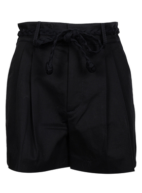 Red Valentino/华伦天奴女士黑色松紧休闲短裤女春夏推选XY