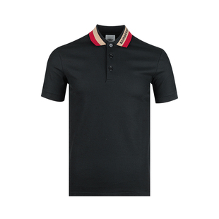 男推选 Polo衫 Burberry博柏利男士 纯色Logo字母条纹短袖