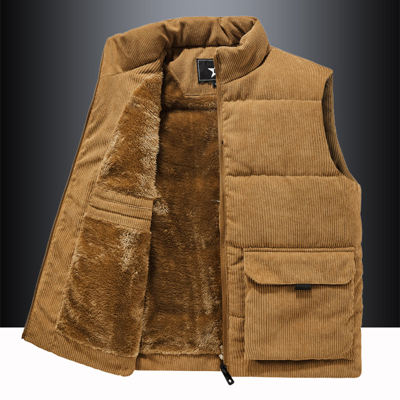 2026年新款秋冬季灯芯绒棉马甲男女外穿防寒加绒加厚保暖背心外套,男装,常规马甲,淘宝优惠券,粉丝福利购,淘宝优惠卷