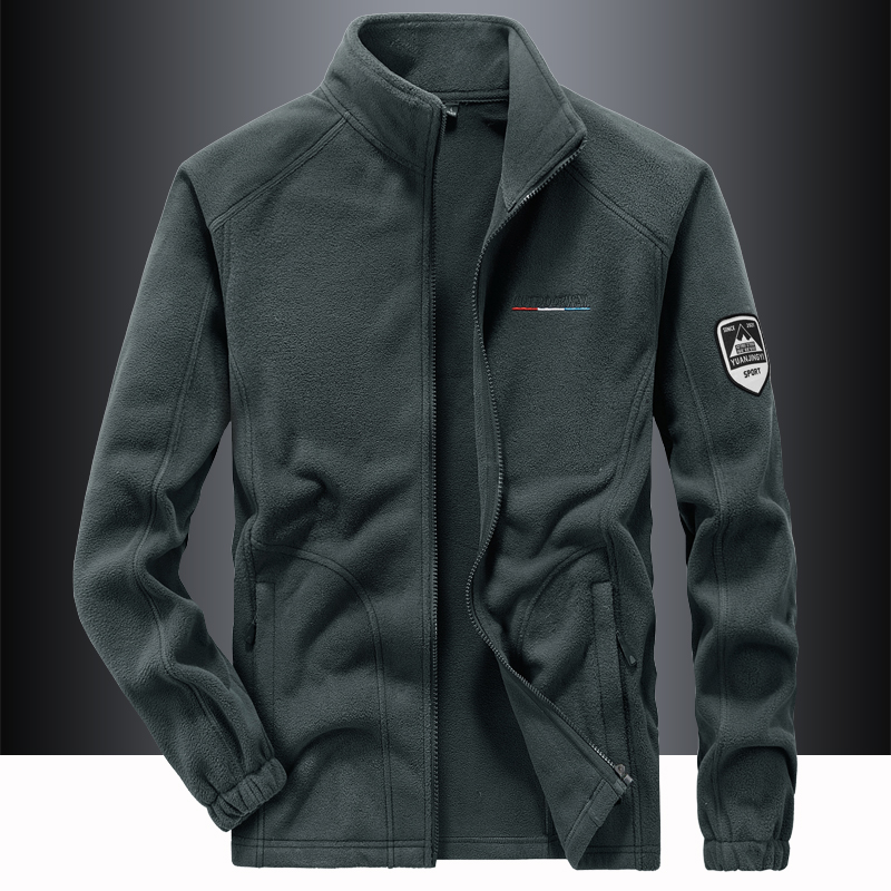 摇粒绒冬季外套抓绒衣立领保暖