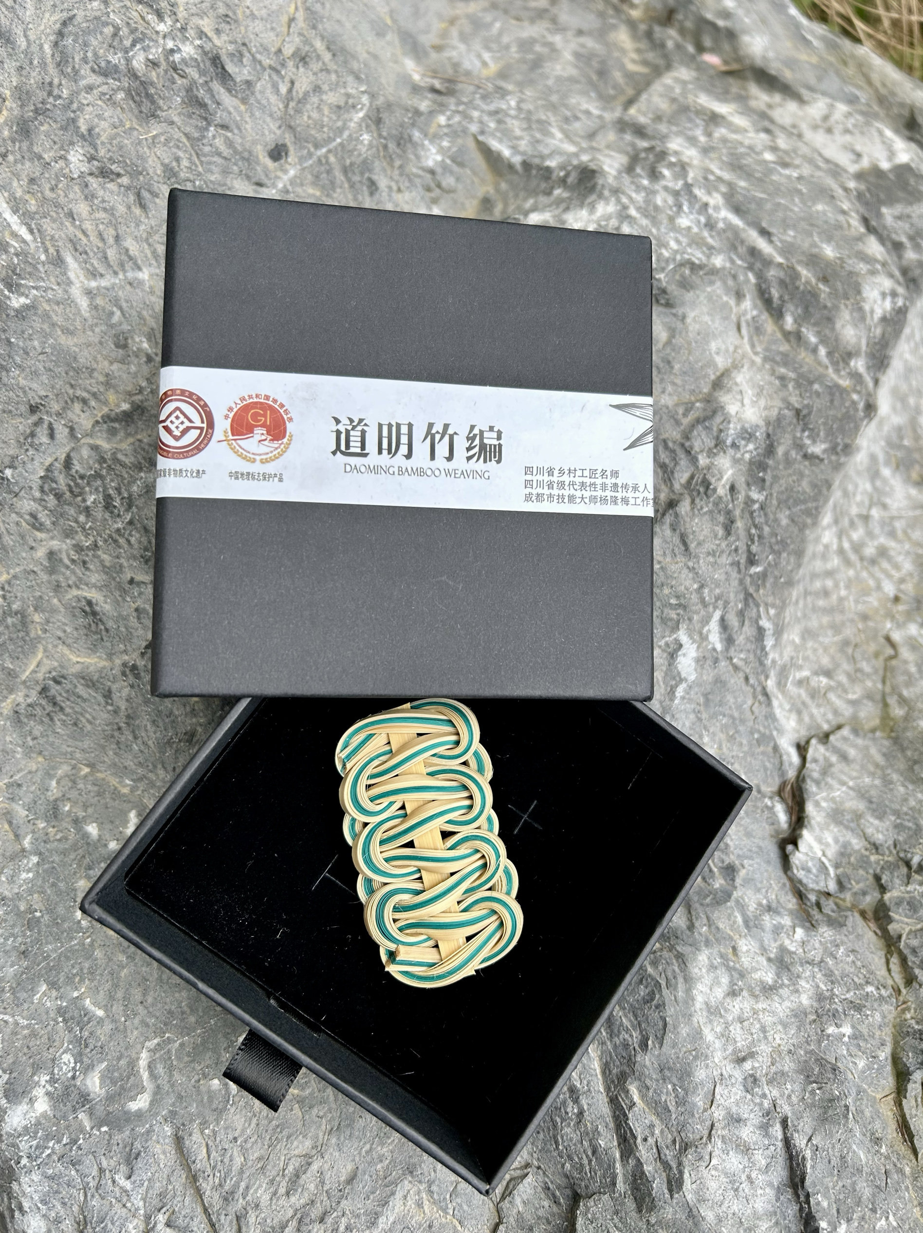 李子柒同款竹编发夹中国非遗新中竹编/竹雕