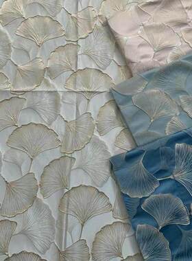 色织提花布料浮雕立体肌理中国风汉服旗袍外套服装设计师面料7704