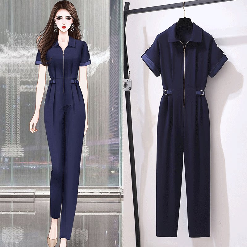 高级感显白显高雪纺连体裤女夏2023年新款女气质连体套装女连体衣_虎窝淘