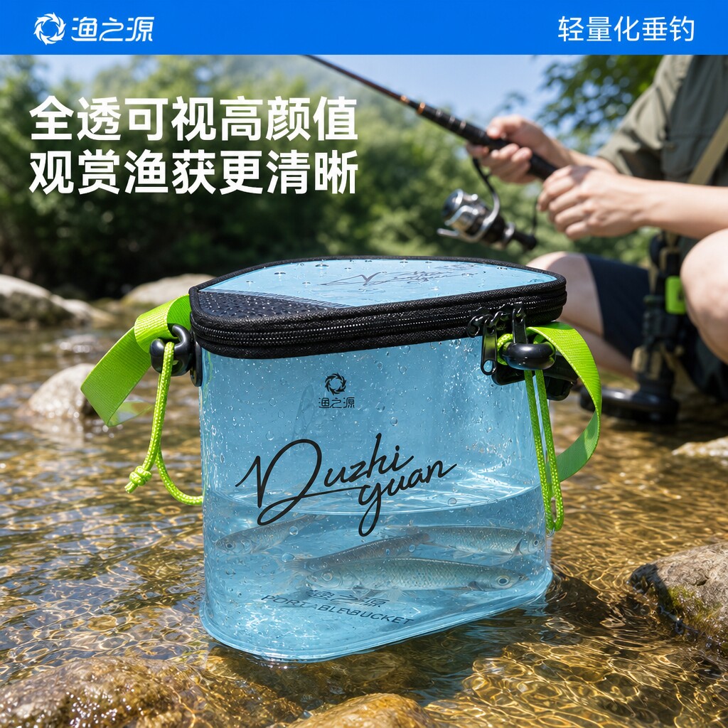 渔之源小物钓打水装鱼桶折叠便携