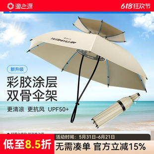 渔之源伞帽头戴式雨伞头顶雨伞斗笠帽子伞头戴遮阳伞钓鱼专用头伞