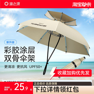 渔之源伞帽头戴式雨伞头顶雨伞斗笠帽子伞头戴遮阳伞钓鱼专用头伞