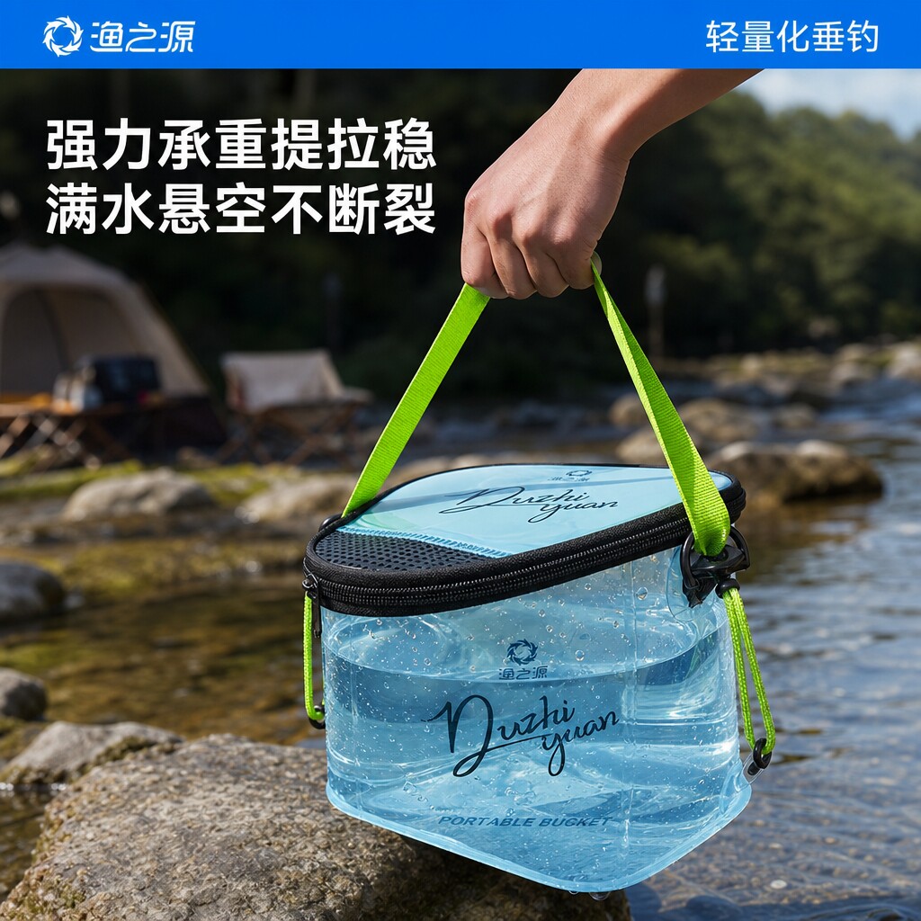 渔之源小物钓打水装鱼桶折叠便携