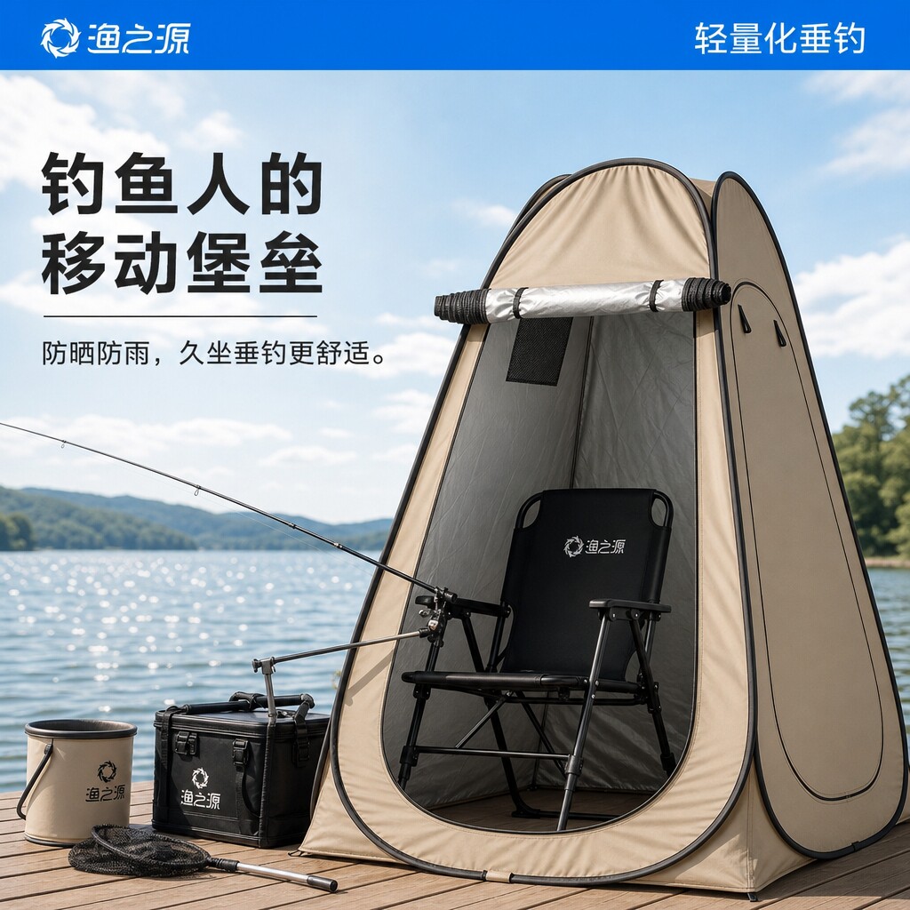 渔之源速开免建洗澡更衣帐篷图片