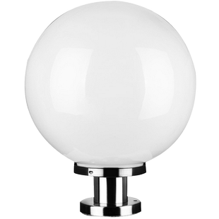 大门灯红色球形柱头灯红球围墙红光LED圆球灯户外防水太阳能光控