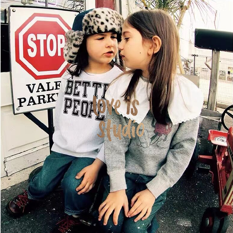 儿童复古卫衣纯棉毛圈春秋