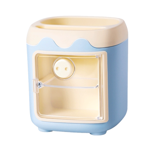 笔筒大容量收纳盒小学生桌面文具笔盒女生创意多功能小猪笔筒ins高颜值可爱女孩化妆刷桶儿童书桌放装笔桶