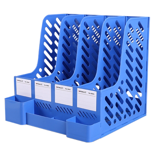 加厚四联文件框办公用品大全文件架桌面放资料分类文件收纳架文件夹架多层文件架子置物架书架办公室桌上书立