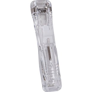 无痕订书机学生用文具迷你订书器小号透明无钉省力推夹器书页文件书本纸办公用用品儿童无针订书机小装订神器