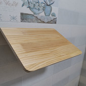 简约现代松木壁挂式 折叠桌长方形实木对折家用小桌墙上折叠实木桌