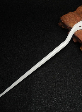 白色飞羽发簪男女款步摇蝶翼发髻发冠 COS汉服配饰头饰簪子配饰