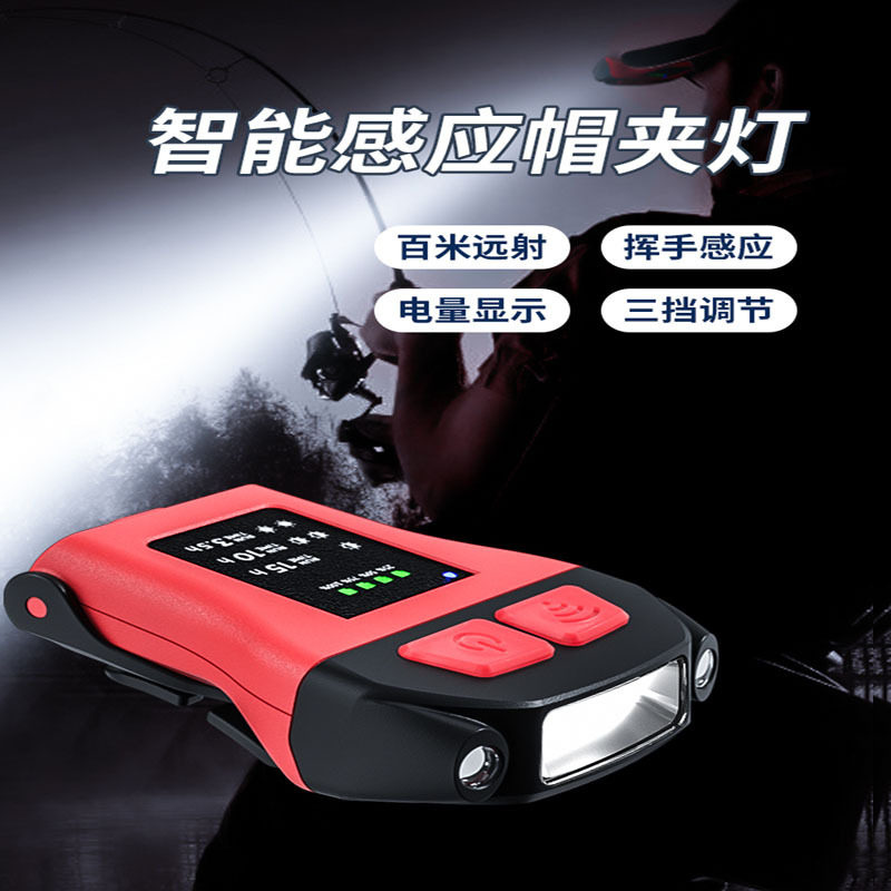 户外野营夜跑便携帽夹灯可充电l头灯