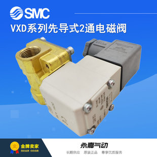 SMC原装电磁阀水阀VXD240HL/VXD240HN/VXD240HA/HE/HF两通先导式