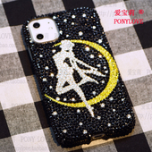 适用iphone17镶钻max15苹果16手机壳mini超闪pro美少女战士水冰月