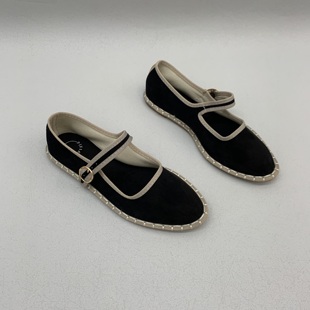 复古潮流!外贸出口原单休闲鞋圆头平底一字扣带玛丽珍鞋时尚单鞋