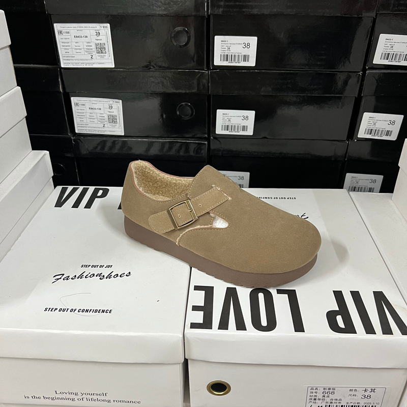商场专g撤柜断码捡漏休闲风复古圆头厚底皮带扣勃肯单鞋