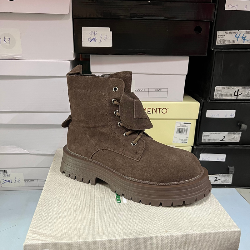 真皮！英伦风复古断码捡漏女靴英伦风复古圆头厚底系带短靴,女鞋,马丁靴,淘宝优惠券,粉丝福利购,淘宝优惠卷