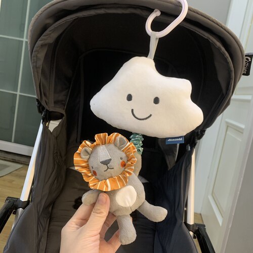 婴儿八音盒音乐车挂件3个月6月