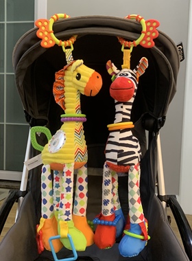 Sozzy新生儿长颈鹿挂件风铃0-3个月宝宝安抚玩偶婴儿车床玩具6月