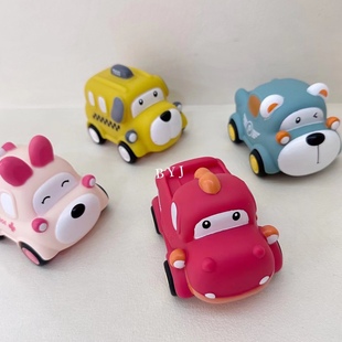 宝宝耐摔软胶回力车 3岁 摔不坏搪胶玩具惯性小汽车男孩女孩儿童1