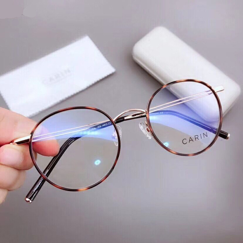 复古小红书网红秀智同款jude小脸圆形男女防蓝光平光近视眼镜框架