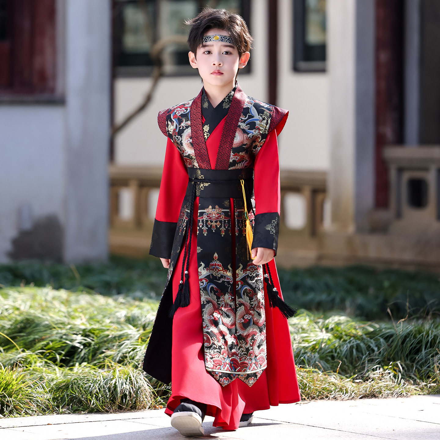 男童汉服2026新款儿童男生唐装男孩中国古装男古风新中式国风春装