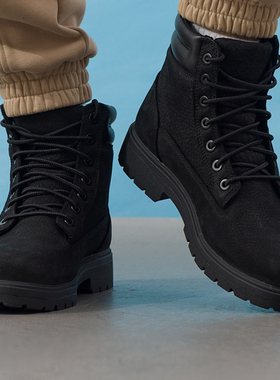 正品Timberland添柏岚男款新款简约拼接百搭休闲高帮靴A43CGW05