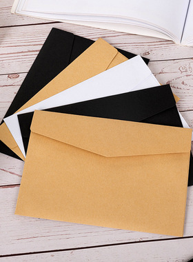 现货5*7inch西式信封牛皮纸纯色空白信封贺卡明信片感谢信封