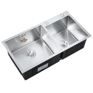 厨房洗菜盆洗碗盘手工水槽 304不锈钢淘菜盆双槽 水池子水槽套餐