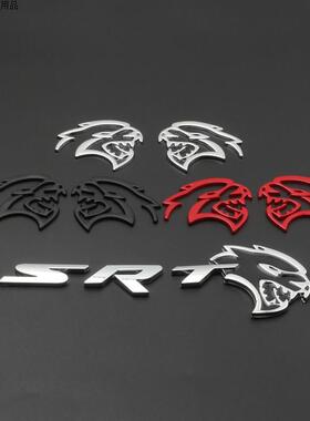 适用于道奇挑战者SRT地狱猫金属车贴个性改装叶子板车标侧标尾标