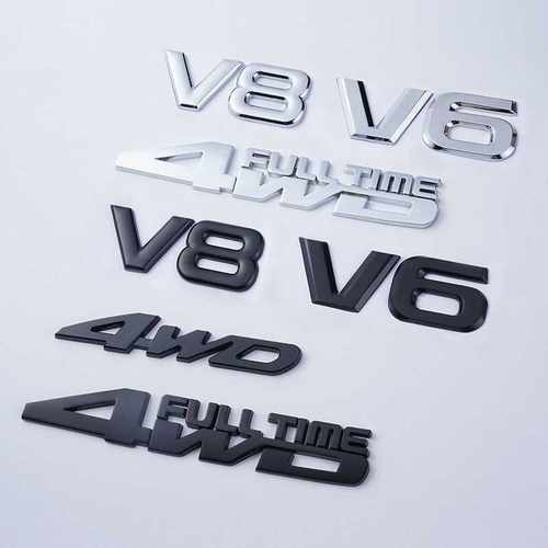 汽车4WDV6V8金属车尾标