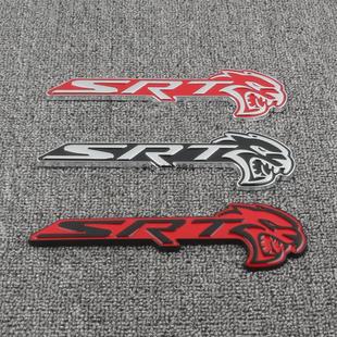 适用于道奇挑战者SRT车标 SRT地狱猫改装中网标 大号金属徽章车贴