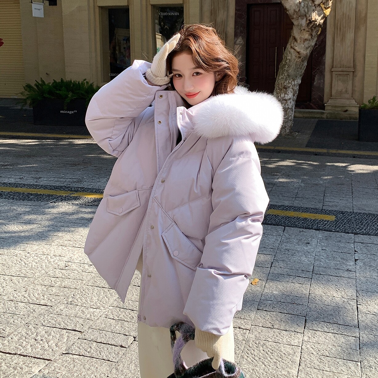 大货已出！2025新款原创新标90白鸭绒提花面料羽绒服Y36P335控495