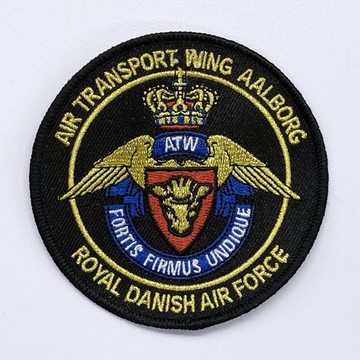 丹麦皇家空军奥尔堡空中运输联队刺绣章士气章徽臂章背包布贴补丁