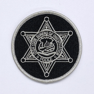 美国犹他州调查局警察刺绣章士气章六角星圆形徽章帽背包布贴补丁