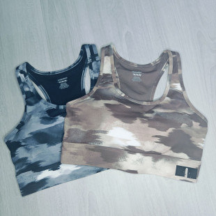 大码 运动内衣女跑步防震聚拢文胸瑜伽健身带胸垫美背吸湿排汗背心