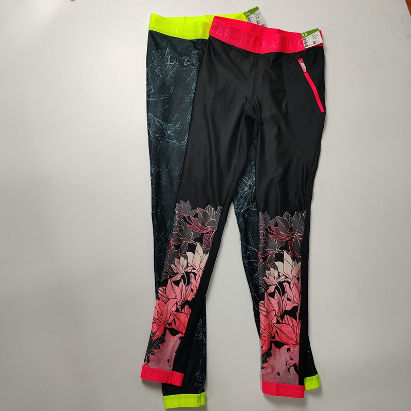 春夏新款健身裤女紧身速干弹力瑜伽裤高腰提臀户外跑步长裤