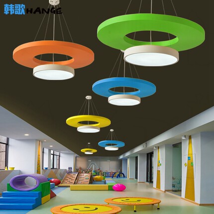 全光谱卡通灯园形幼儿园吊灯个性创意教室儿童乐园造型定制灯具