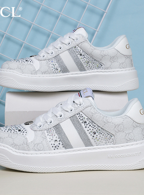 酷奇板鞋女鞋2025夏季新款品牌轻奢真皮欧洲站休闲女士运动小白鞋