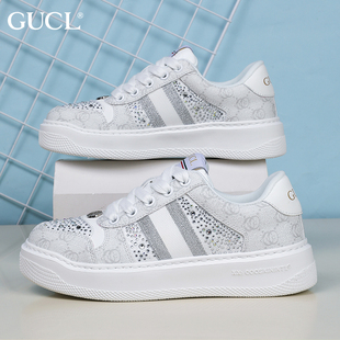 酷奇板鞋女鞋2025夏季新款品牌轻奢真皮欧洲站休闲女士运动小白鞋